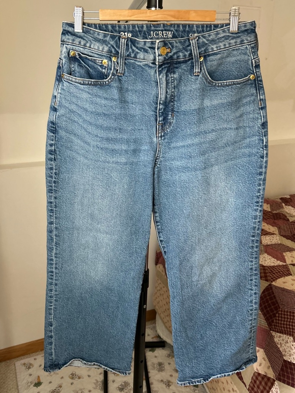 J. Crew Curvy Slim Wide Leg Jeans 31 Petite
